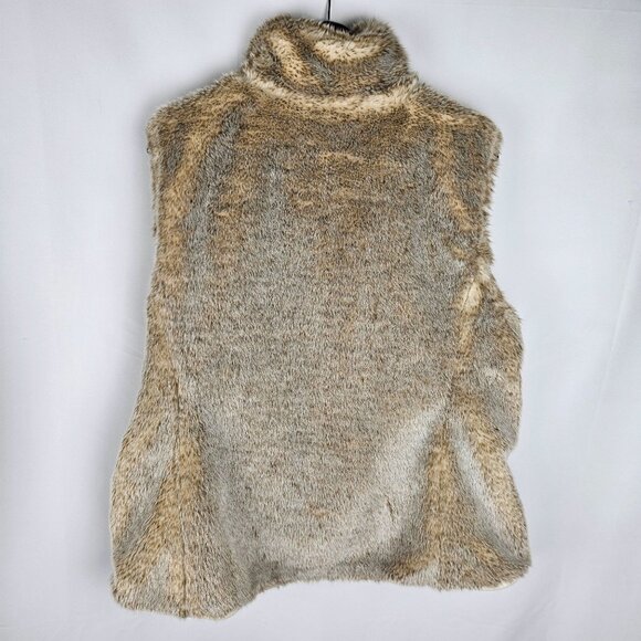 Vintage Gap Women's XL Vintage Reversible Zip Vest Faux Fur & Cotton Blend - Picture 5 of 11